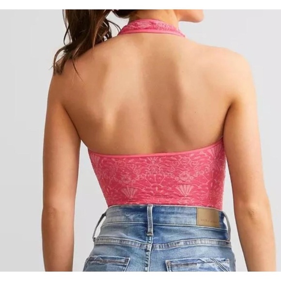 [Intimately Free People] Bodysuit With Love Halter Neck - Picture 3 of 8
